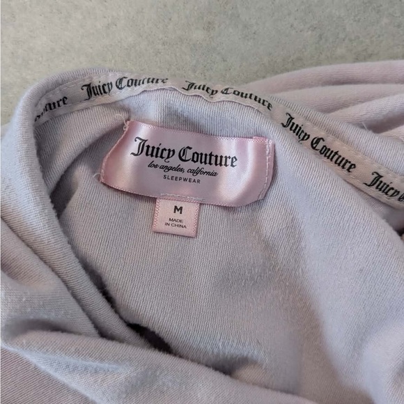 Juicy Couture Pink Rhinestone Logo Cropped Hoodie Size M Y2K - Picture 2 of 6